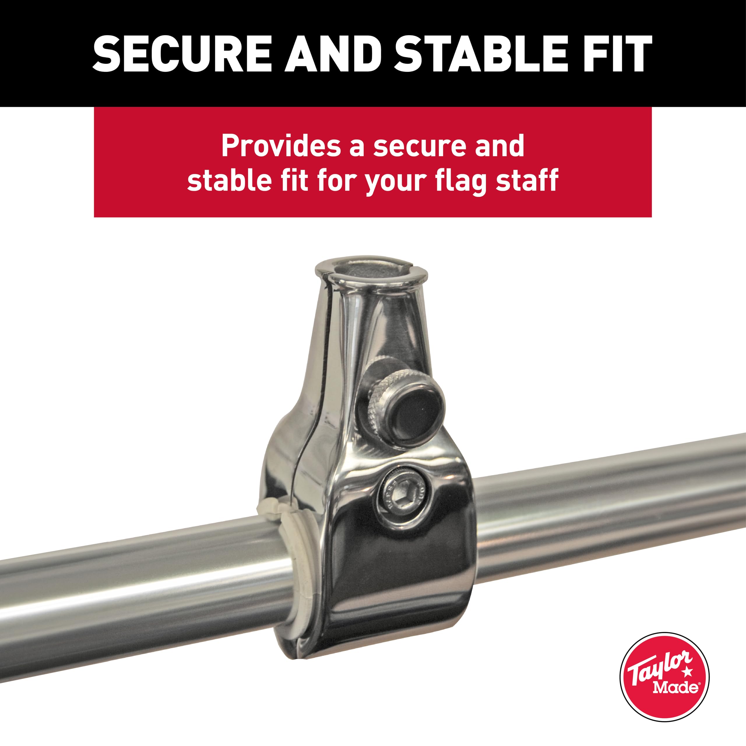Taylor Made Products Flag Pole Sockets, Rail Mount, Stainless Steel - Image 4